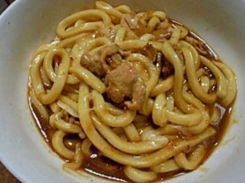 カレーの残りで簡単カレーうどん